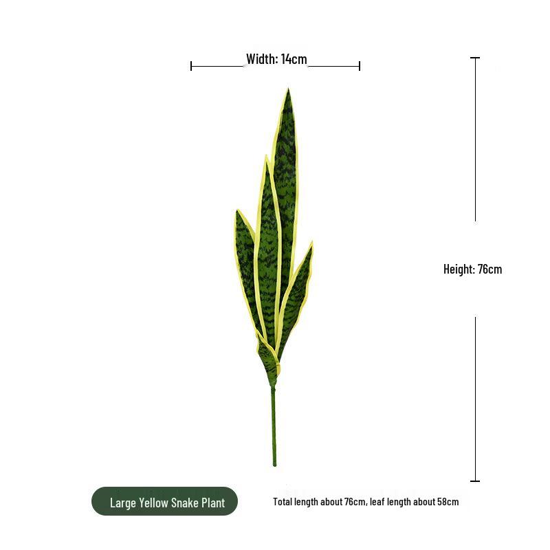 Artificial Snake Plant Agave Bonsai for Indoor & Outdoor Decor - Green Single Stem in Pot for Home or Office