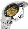 Salvatore Marra Men's Automatic Skeleton Watch in Silver and Gold, Perfect for Business and Formal Wear