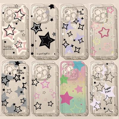 Cute Flash Star Pattern Phone Case For Realme Note 60 C71 C75 C67 C63 C35 C53 C55 C51 C21Y C33 C25Y Narzo 50A Soft Clear Cover
