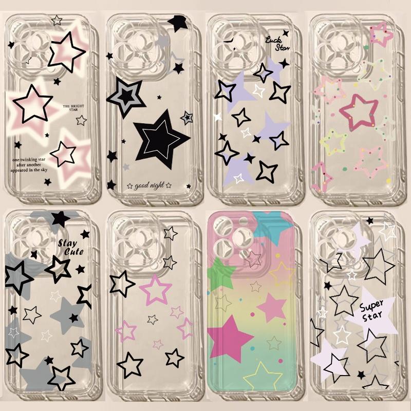 Cute Flash Star Pattern Case For Samsung Galaxy S25 S24 S23 Ultra S22 S21 S20 Plus S23 S24 FE A56 A36 A26 Note 20 Ultra Cover
