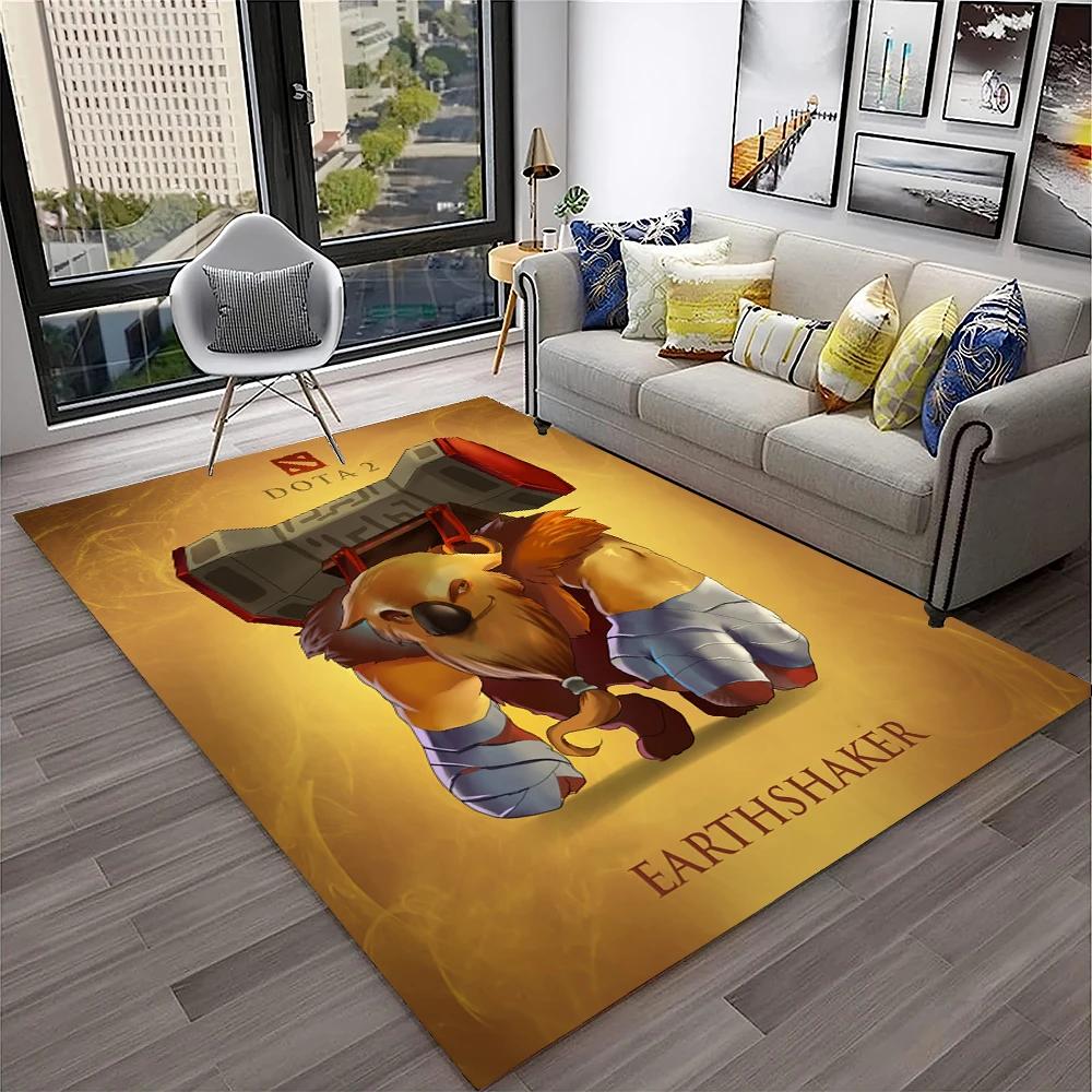3D Klassiker Spiel Dota2 Gamer HD Teppich für Zuhause Wohnzimmer Schlafzimmer Sofa Fußmatte Dekor, Kinder Spielbereich Teppich Rutschfeste Bodenmatte