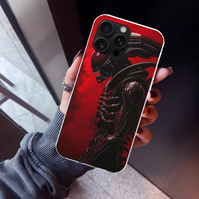 Cool A-Alien X-Xenomorph Phone Case For iPhone 17 Air 16 15 Pro Max 14 Plus 13 Mini 12 11 Cover 7 8 SE Silicone Shell Print Fund
