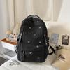 Fashion Korean version backpack large capacity letter trendy cool versatile casual backpack Harajuku junior high school college student schoolbag