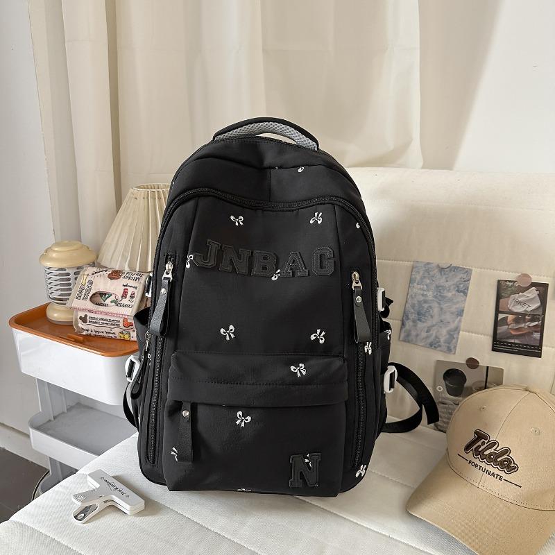 Fashion Korean version backpack large capacity letter trendy cool versatile casual backpack Harajuku junior high school college student schoolbag
