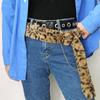 Plush Y2K Leopard Print Spicy Belts Stylish Women Faux Fur Waist Belt American Retro Street Style Deco Accessories