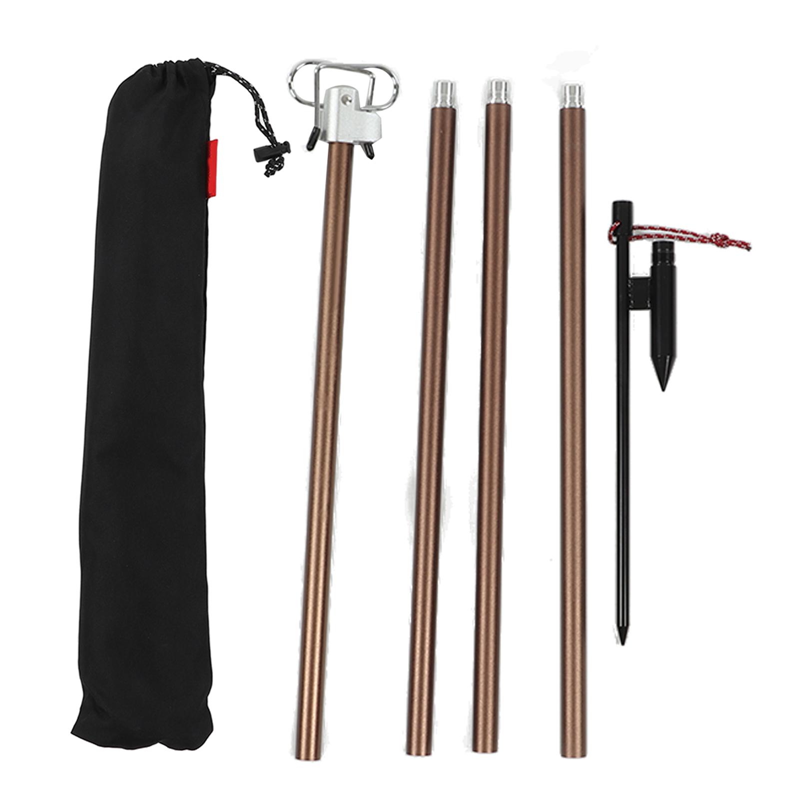 

Camping Lamp Pole Folding Lightweight Aluminum Alloy Outdoor Lantern Stand with Storage Bag for Picnic Fishing кавовий