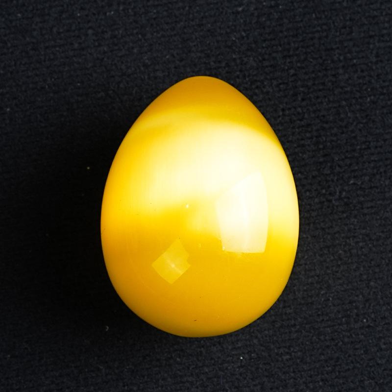 45mm Multicolor Cat's Eye Gemstone Egg Shaped Crystal Eggs Ornament Fish Tank Home Decoration Easter Gift