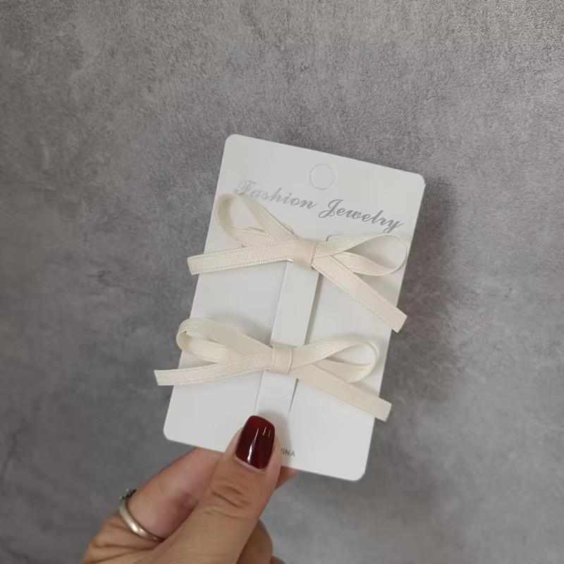 2 Stück Mädchen Mini-Greifklammern Damen Kopfschmuck Haaraccessoires Süße Schleifen-Haarklammern Ballett-Band-Schleifen-Haarnadel Pony-Clip