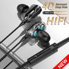 3,5-mm-Kabel-Kopfhörer Geräuschunterdrückung In-Ear Sport-Ohrhörer Dual-Treiber Bass Stereo Gaming-Headset HiFi-Musik-Ohrhörer mit Mikrofon