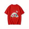 2026 New Sanrio Characters Happy Birthday Cartoon Print Tshirt Family Matching Outfits Casual Short Sleeve Tee Women Unisex Kids