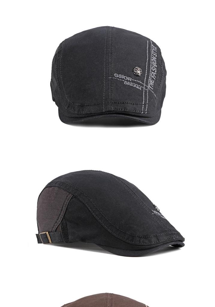 Frühling-Sommer Herren Baumwollbarett: Koreanischer Stil Outdoor Entenschnabelkappe für Jugendliche & Unisex.
