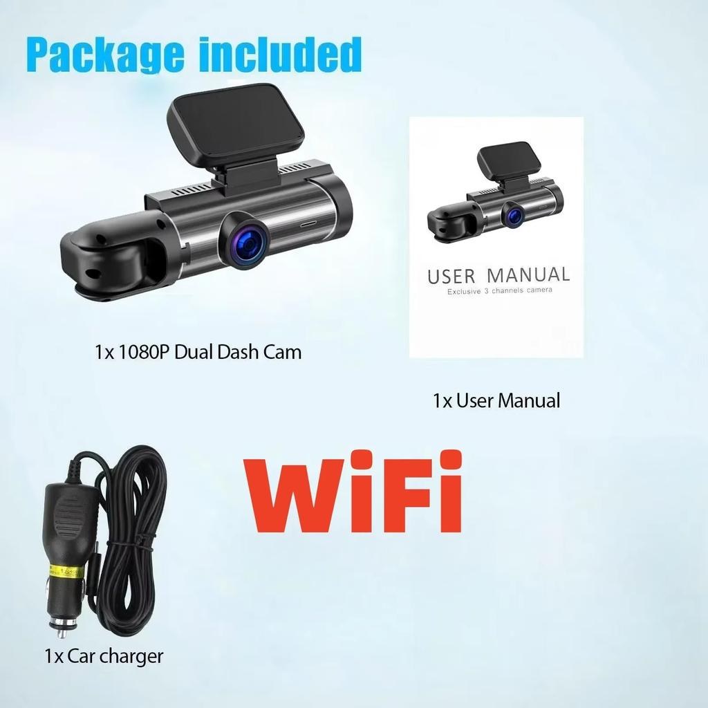 1440P HD WiFi Dash Cam for Car DVR Camera Video Recorder Black Box Auto Night Vision WDR Voice Control Wireless 24H Parking Mode
