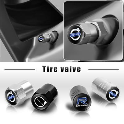 4 Stück Auto Rad Reifen Ventilkappen Ventilschaftgehäuse Mit Logo Auto Styling Für C40 V60 V40 XC90 S60 C30 XC60 V50 V70 S90 XC40 S80 V90