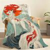 Japanese Kitsune Fox Blanket Soft Throw Blanket for Home Bedroom Bed Sofa Picnic Travel Office Rest Cover Blanket Gift