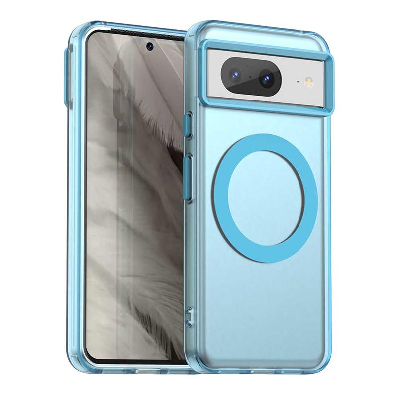 Per Google Pixel 8 Custodia Magsafe Ricarica Wireless Cover Google Pixel 8 Custodia Antiurto Opaca TPU Paraurti per Telefono Per Google Pixel 8