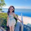 2025 Girls' Adjustable Mesh Skirt One-Piece Swimsuit - Cute Skirt Style for Children