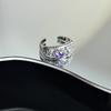 Hot Selling Classic Purple Stainless Steel Rings for  Women's Exquisite Advanced Sense Light Luxury Sweet Cool Niche