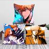 1Pc Kurosaki Ichigo Anime Bleach Pillow Case Square Pillow Bedroom Sofa Leisure Comfort Cushionliving Room Home Decoration 40X40