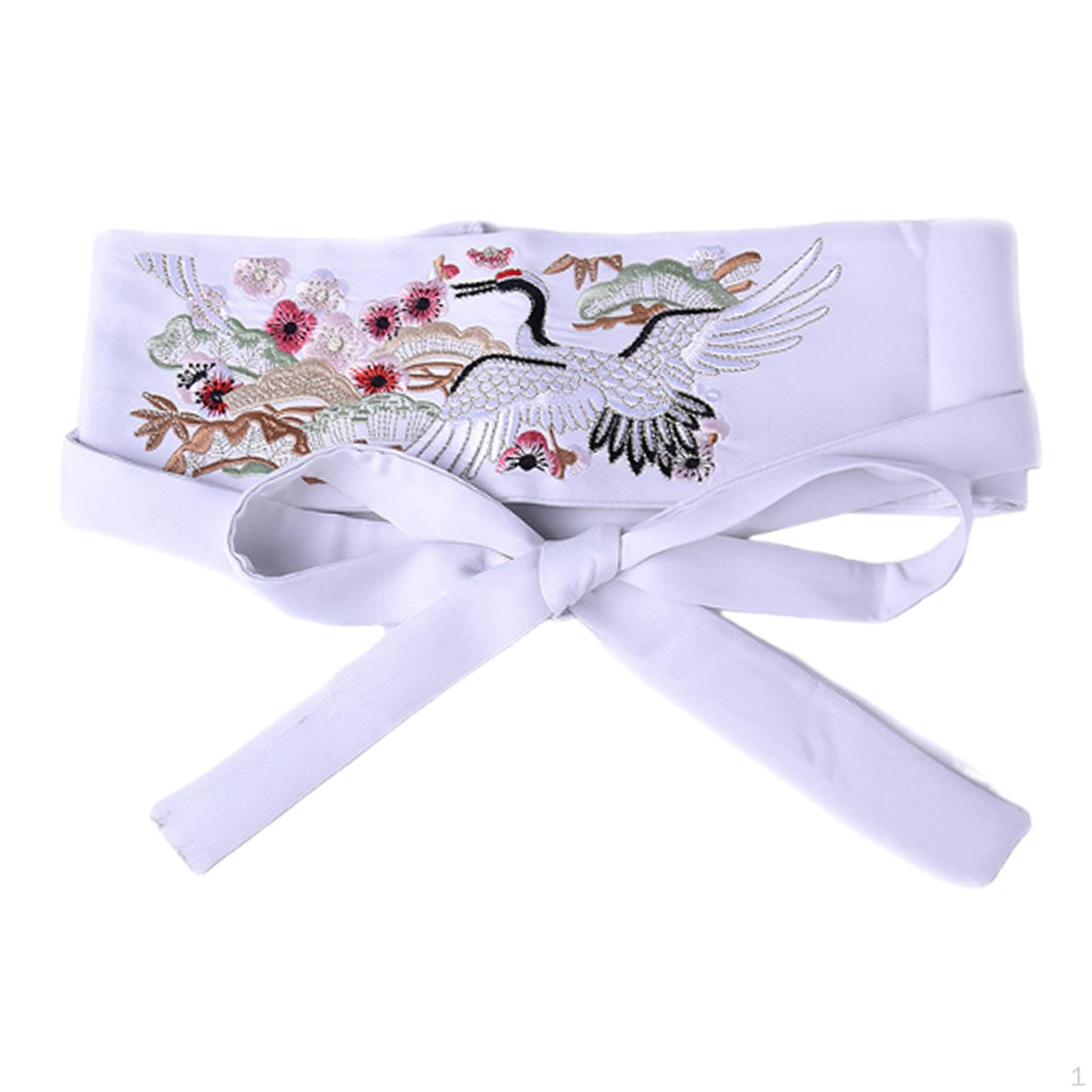 

Кимоно Халат Оби Пояс Украшения Элегантный Костюм Аксессуары для Праздничного Платья белый