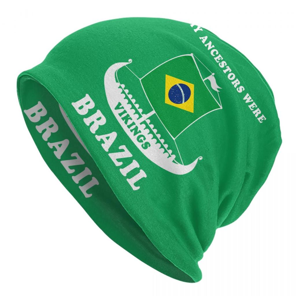 Custom Brazil Flag Bonnet Hat Knitting Hat Unisex WoUnisex Cool Unisex Warm Winter Beanies Cap