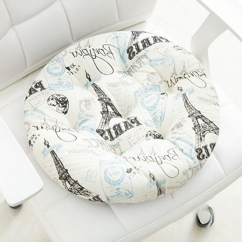 Круглый офисный стул, студенческий табурет, подушка в пасторальном стиле, домашний сад, хлопковая дышащая портативная подушка, декоративный подарок 40x40cm