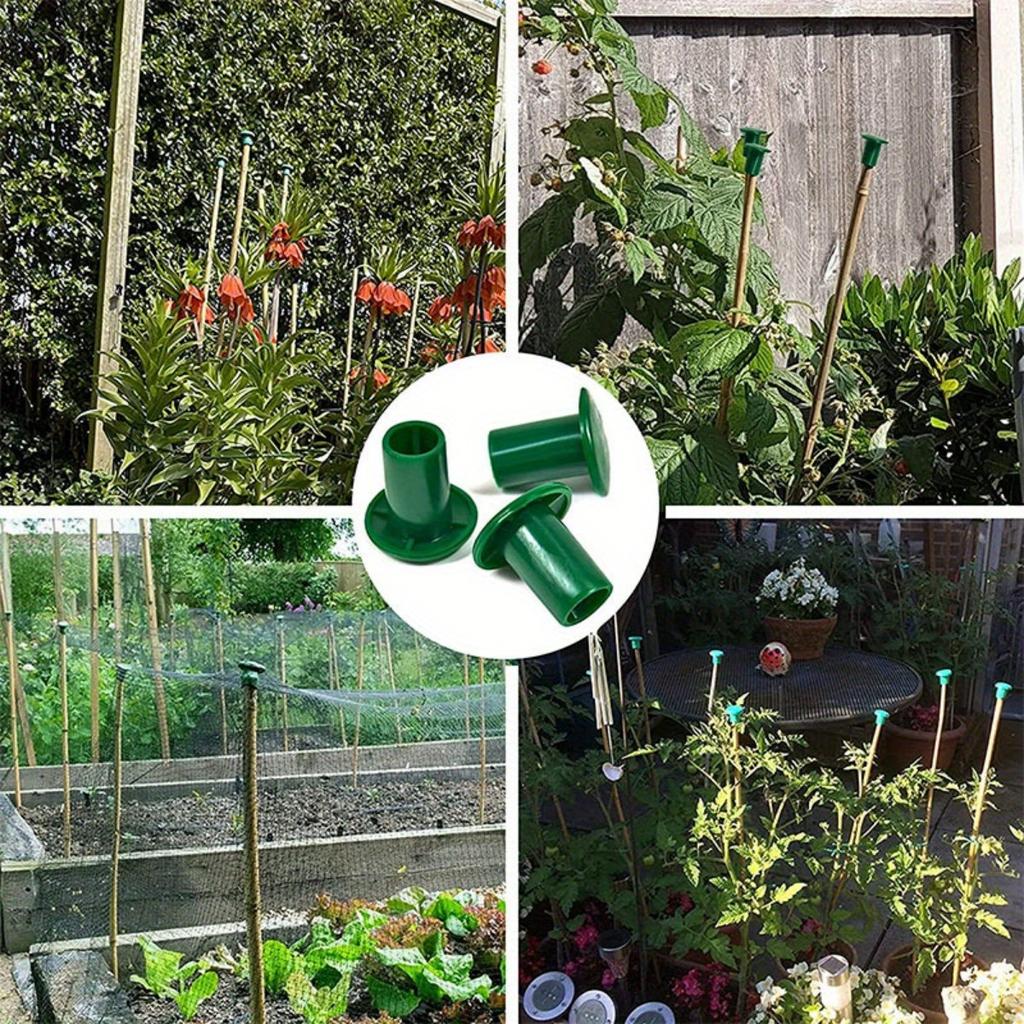 5 stuks tuinplantensteunen van rotan en bamboe voor in de tuin, op de boerderij of thuis