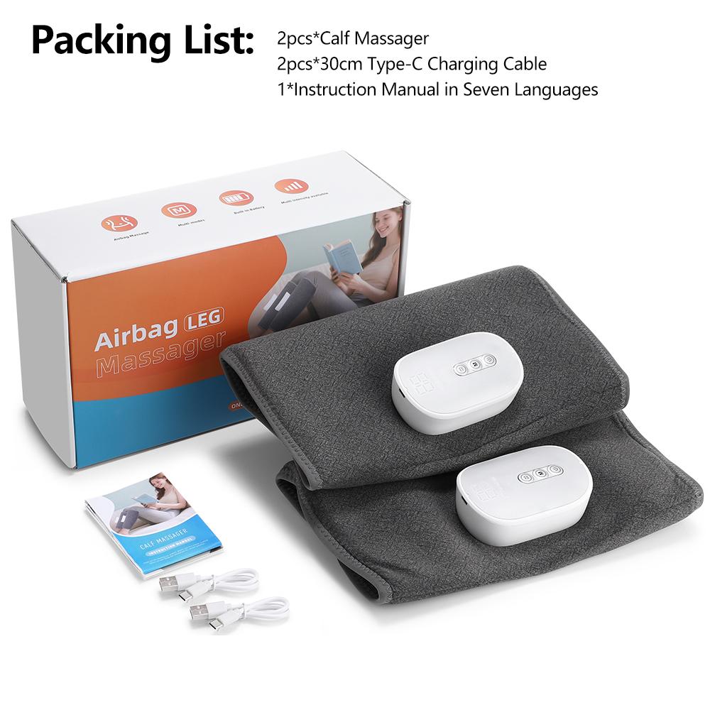 New Electric Leg Massager 4 Modes Air Pressure Calf Massager 8 Levels Airbag Compresstion Relax Leg Arm Muscle Blood Circulation