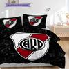 River Plate logo Pattern Bedding Quilt Set Quilt Cover Pillowcase Home Decoration Birthday Gift (1 * duvet cover + 2 * pillowcase, without core)