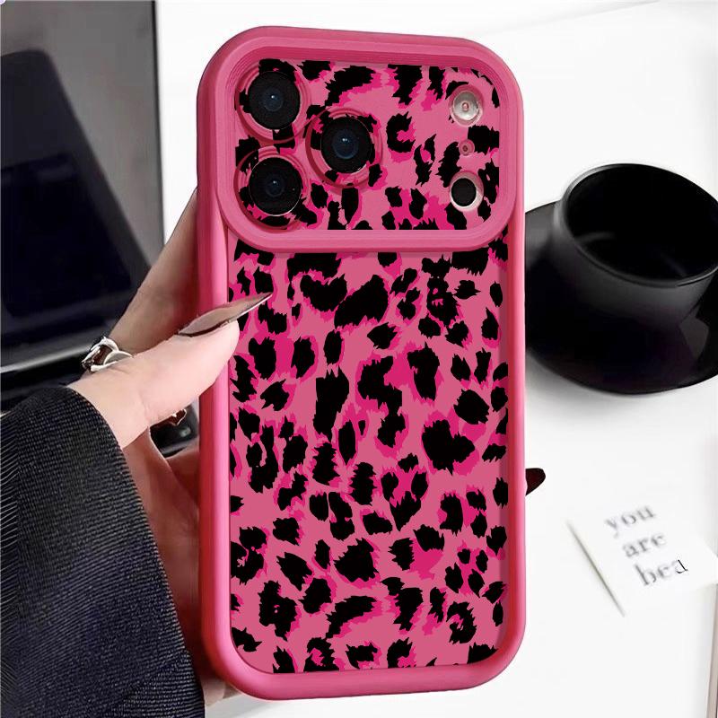 Shockproof Phone Case For iPhone 17 Pro Max Case iPhone 16 15 14 13 Pro Max 11 17e 16e Leopard Print Soft Silicone Bumper Cover