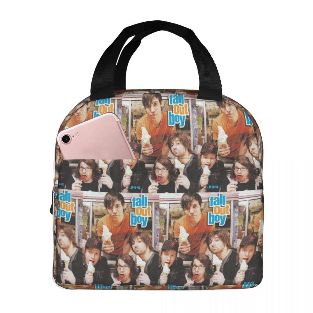 Fall Out Boy Insulated Lunch Bag for Women Office Cooler Thermal Food Box Tote Portable Lunch Boxes Container