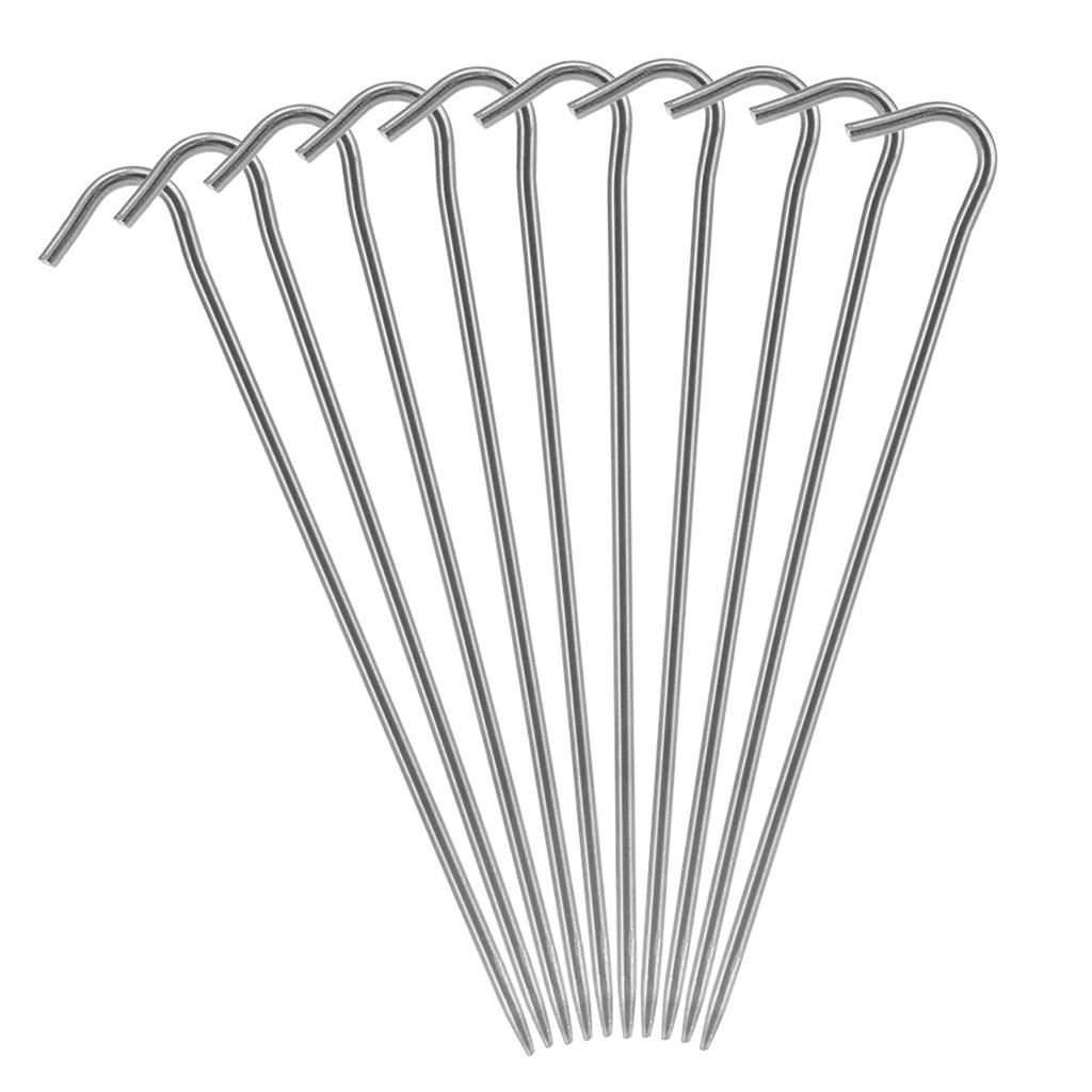 6pcs 10pcs Titanium Tent Pegs Titanium Tent Nails Outdoor Camping Tent Stakes Bend Hook