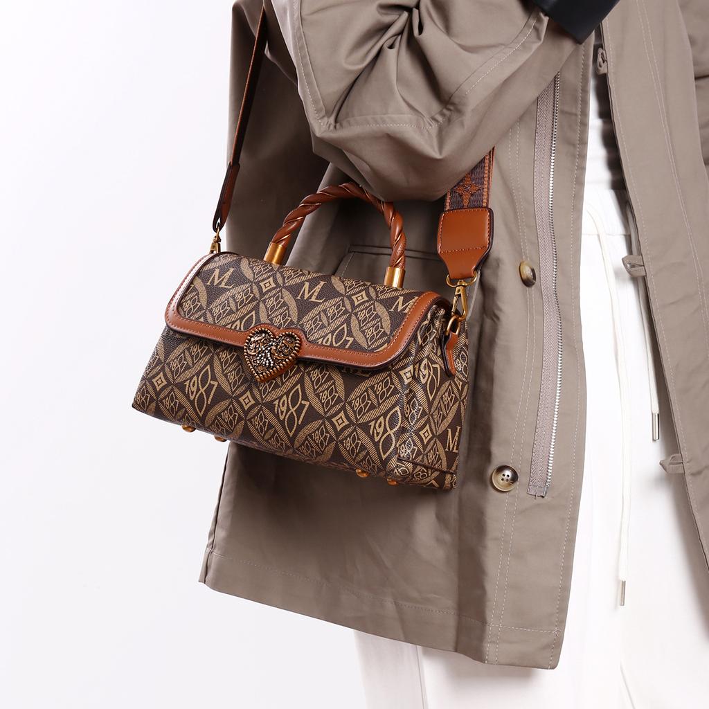 High-quality Metal Handle Leather Women's Bags Shoulder Bags for Ladies Designer Brand Crossbody Bag