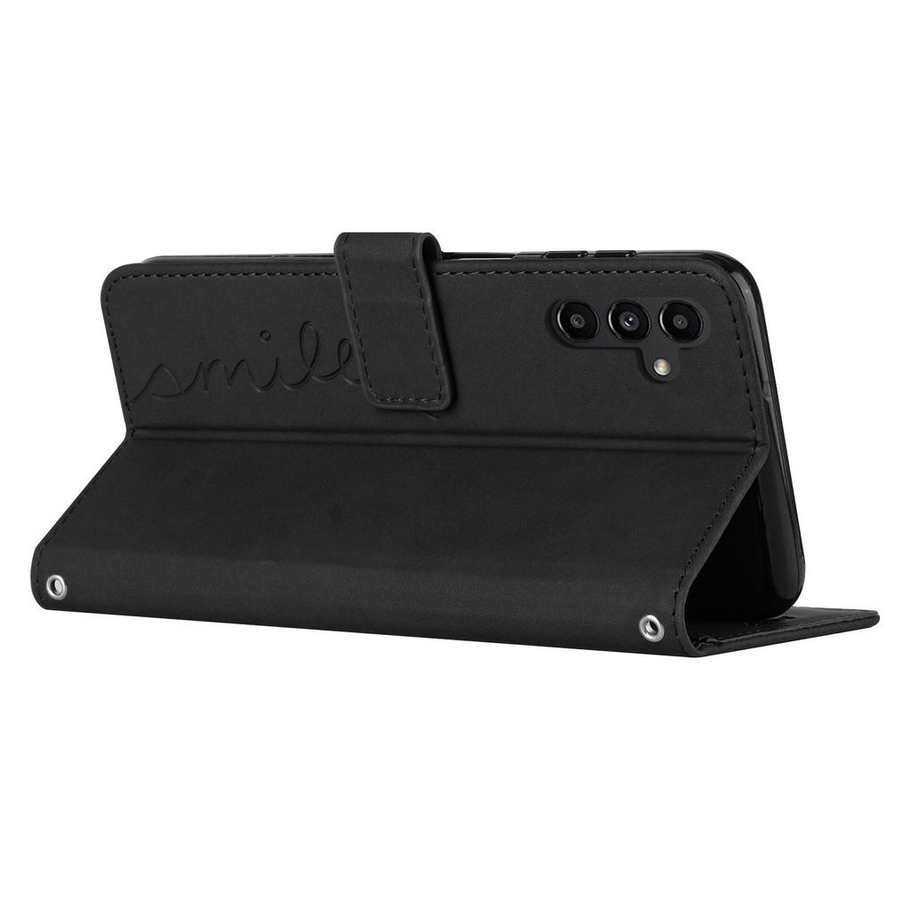 For Samsung Galaxy A35 5G Skin-touch PU Leather+TPU Wallet Cover Magnetic Cell Phone Case