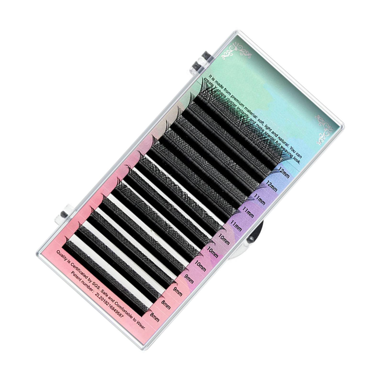 

Объемные ресницы для наращивания, мягкие, толщина 0,07B, профессиональные, с двойным кончиком волоса, веерные ресницы 8–15 мм