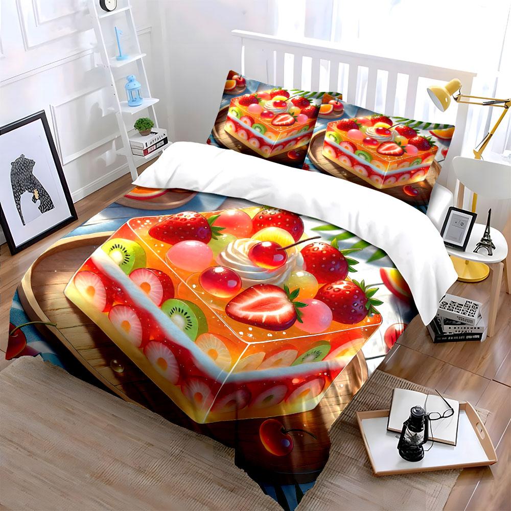 Sweet Fruity Paradise Dreams Bedding Sets Duvet Covers Pillowcases(1* Duvet Cover 2* Pillowcases Without Duvet Insert)
