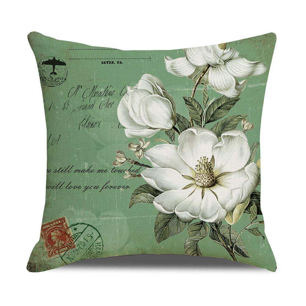 New Home Soft Furnishings Retro Butterfly Newspaper Linen Sofa Office Pillow Cover Cushion Cover