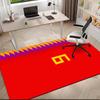 1pc Red Sports Jersey Number Design Carpet Rug for Living Room Bedroom Home Sofa Decoration,Kids Play Non-slip Floor Mat