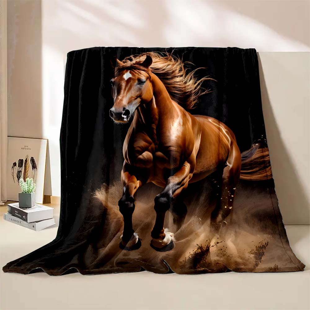 6 Größen Pferdedruck Decke Warm Weich und Bequem Heim Reise Decke Büro Sofa Bettwäsche Abdeckung Decke Geschenk
