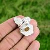 Oval Sacral Chakra Tiger's Eye Gemstone Flower Bezel Ring 925 Sterling Silver