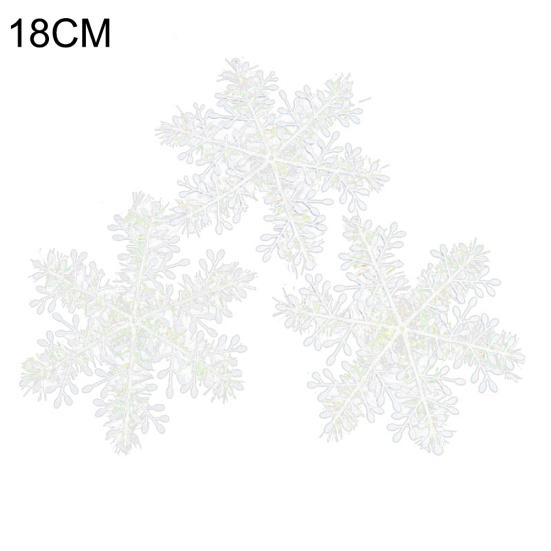 3Pcs 8/11/15/18/23cm Christmas Tree Snowflake Ornament Party Window Xmas Decor