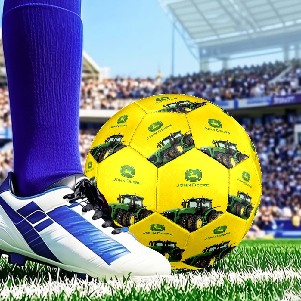 John Deere Logo Design Size 5 Soccer Ball, Suitable for Training and Matches, High-Elasticity, Wear-Resistant Material Gift for Fan