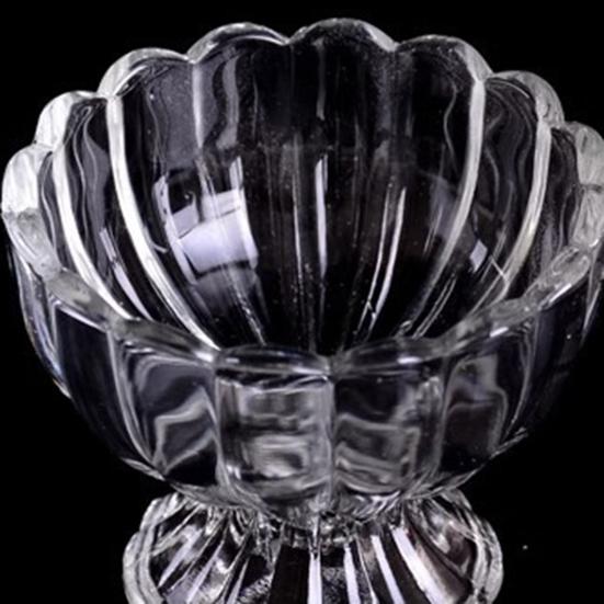 Yangyizhi Glas Dessertschale, Eiskristallbecher auf Fuß, Kleine Vintage-Parfait-Schale für Eisbecher, Obst, Pudding, Gewürze, Snacks, Servieren
