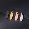Wholesale 4Pcs/lot Polished Blank Tags Stainless Steel Rectangle Charms Personalized Logo Name for DIY Jewelry Making