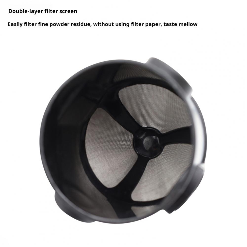 Pour Over Coffee Dripper Stainless Steel Coffee Maker Double-Layer Filter Eco-Friendly Cone Filter Easy to Clean Reusable Coffee