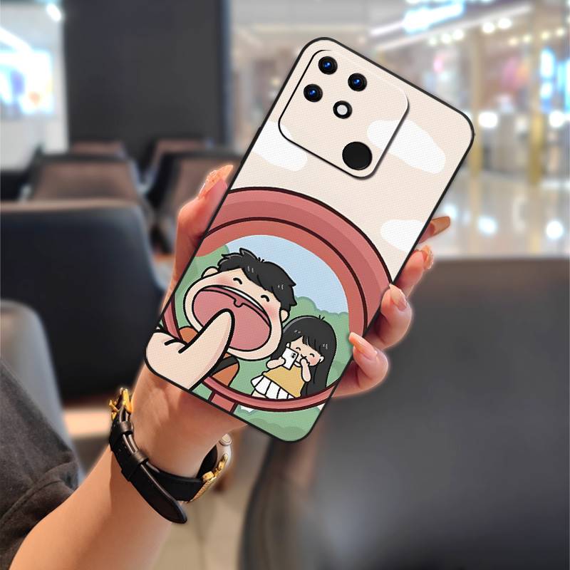 Anti-dust Back Cover Phone Case For OPPO Realme Narzo 50A Cartoon Anti-knock Fashion Design Waterproof Shockproof TPU