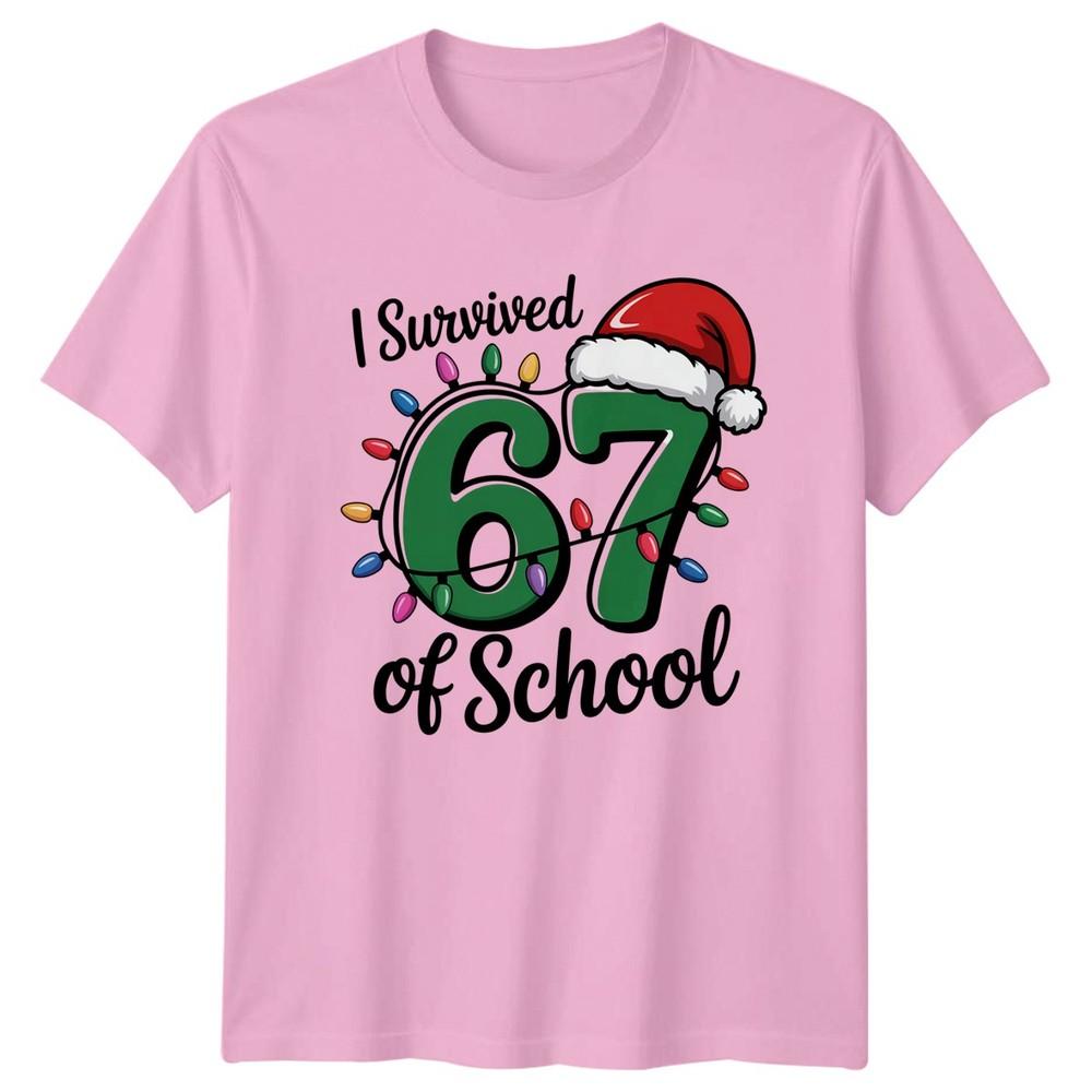 I Survived 67 Of School TShirt Teacher Christmas Education