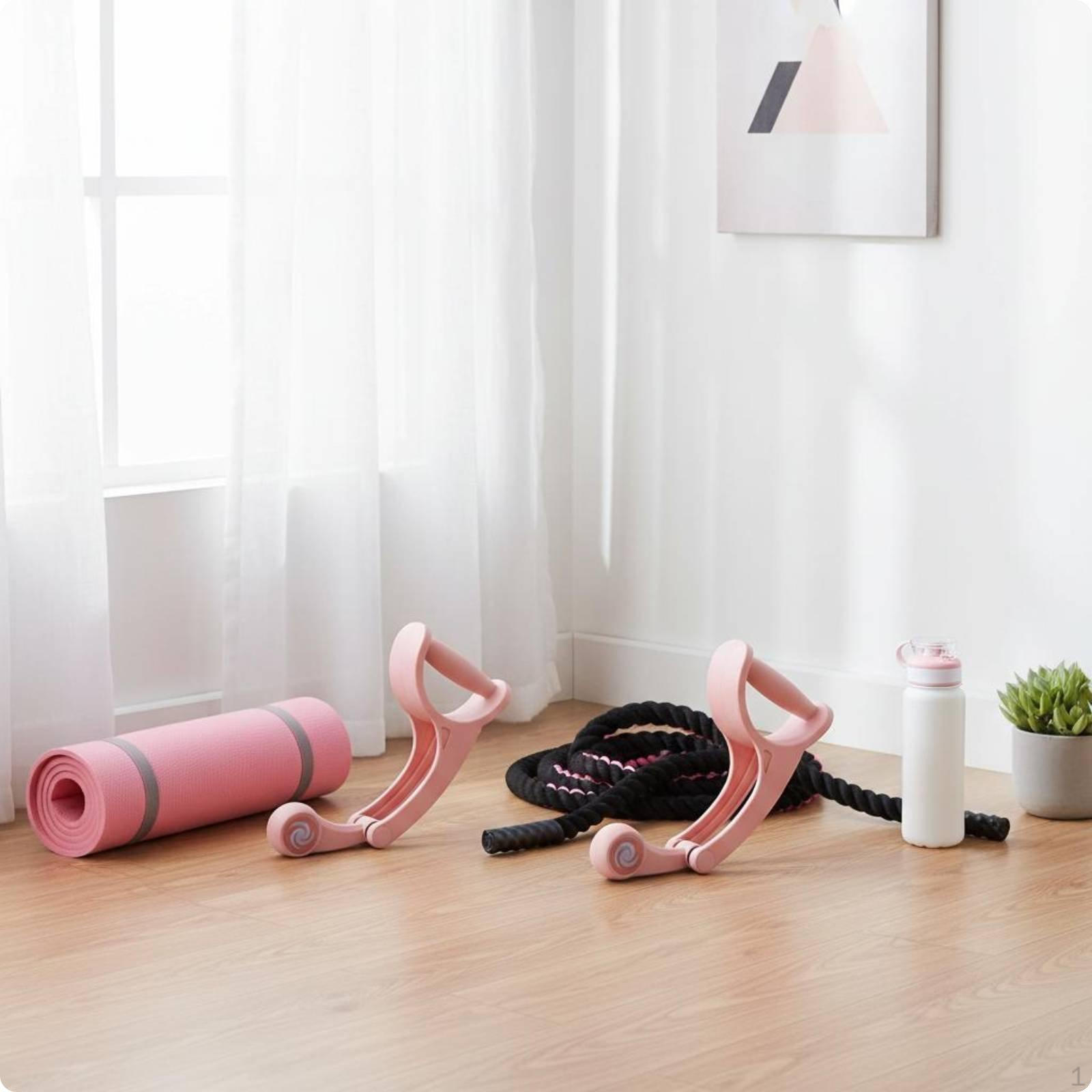 Cordless Rotating Fitness Cord HighIntensity Interval Training розовый