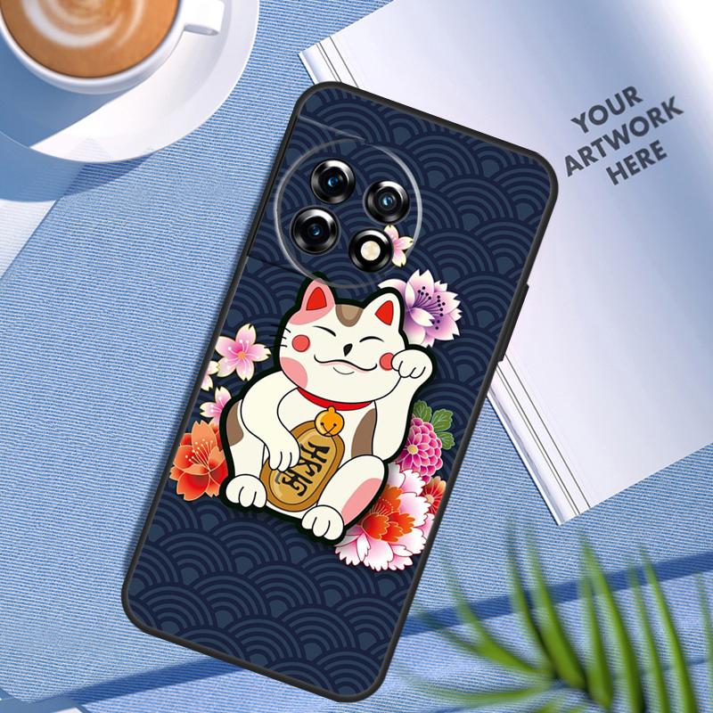 Lucky Cat Maneki Neko Japanese Case For OnePlus Nord 5 CE 2 3 4 Lite N30 OnePlus 11 12 13 15 12R 13R 10T 13T 9 10 Pro Cover