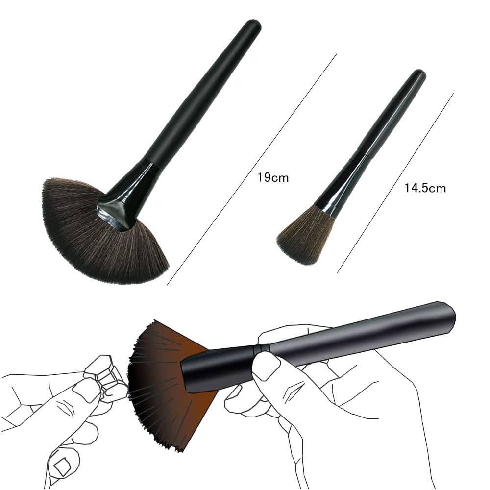 DFsucces Hair Cleaning Brush for Cleans Plastic Large Small Brush Set Brush, Figures, Soft, Ultra-Fine Fiber, Dust, Anti-Static, Models, Gunpla,
