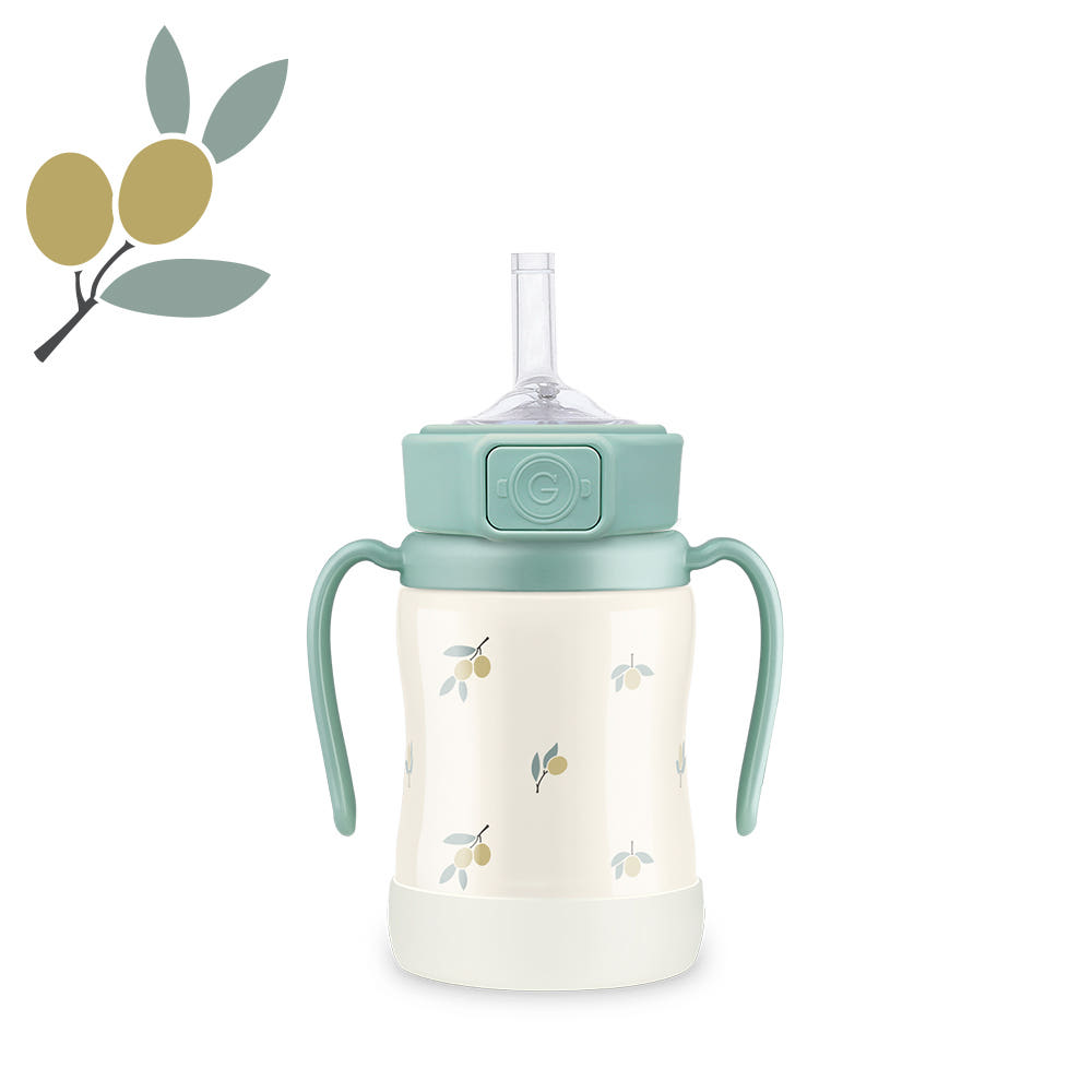 Grosmimi One-Touch Stainless Steel Straw Cup (200ml)